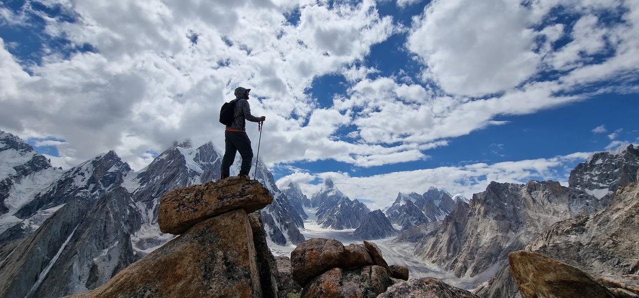 Thomas Huber am Laktok III in Pakistan. 