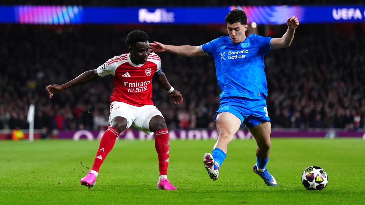 Eine Spielszene aus dem Spiel zwischen Bayer Leverkusen und dem FC Arsenal.