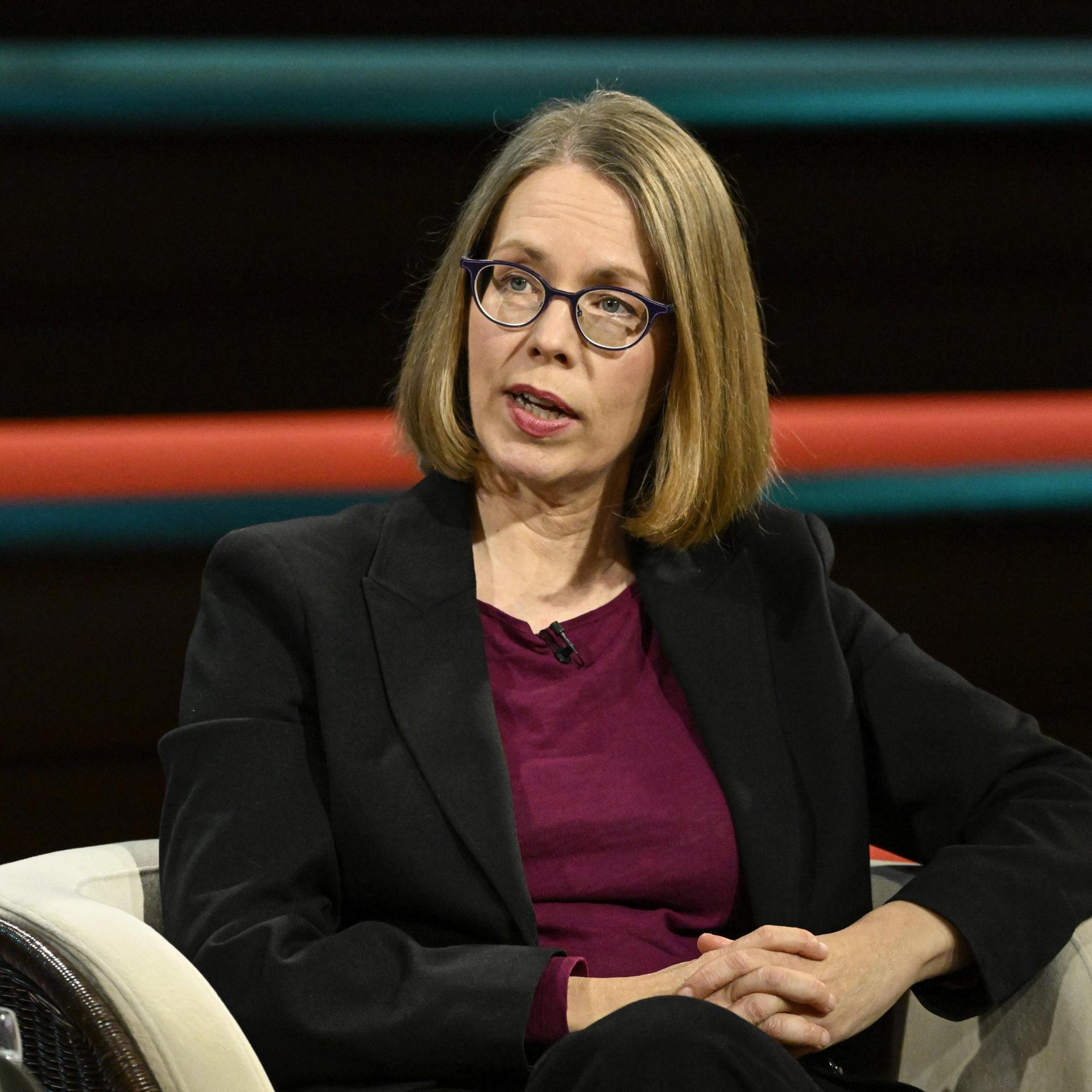 Anne Brorhilker nimmt am 18. Februar 2026 in der Sendung "Markus Lanz", ZDF, teil. 