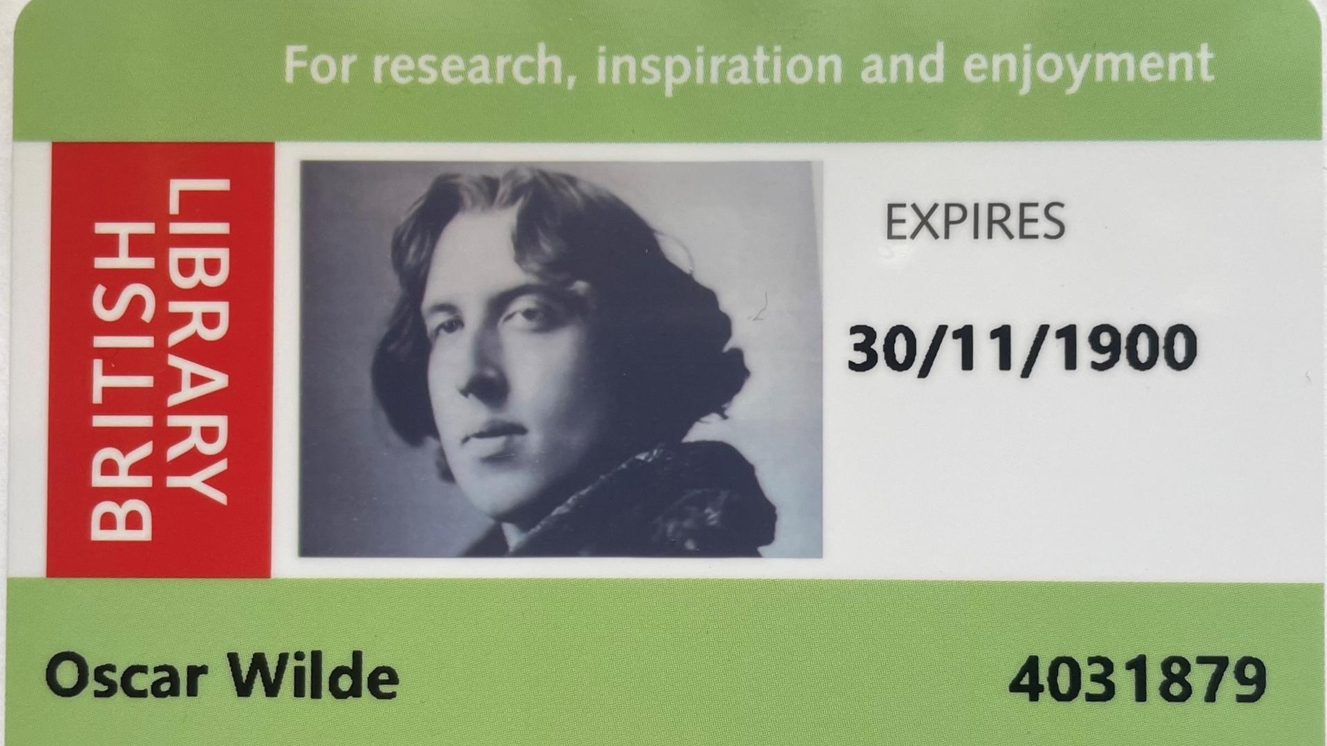 Das Sterbedatum von Oscar Wilde, der 30. November 1900, wurde als Ablaufdatum der neuen Karte verwendet. Das Sterbedatum von Oscar Wilde, der 30. November 1900, wurde als Ablaufdatum der neuen Karte verwendet.