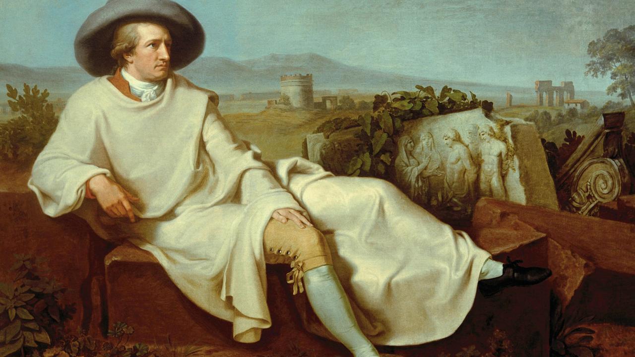 Ein Gemälde von Goethe in der Campagna, gemalt von Johann Heinrich Tischbein.
