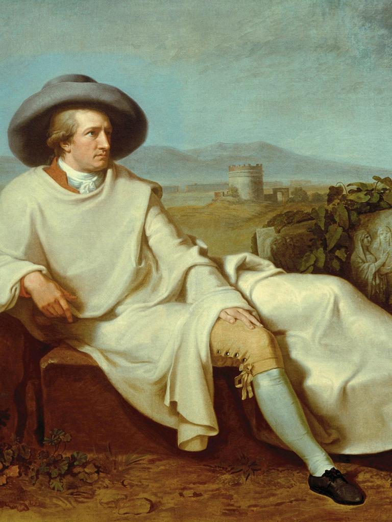Ein Gemälde von Goethe in der Campagna, gemalt von Johann Heinrich Tischbein.
