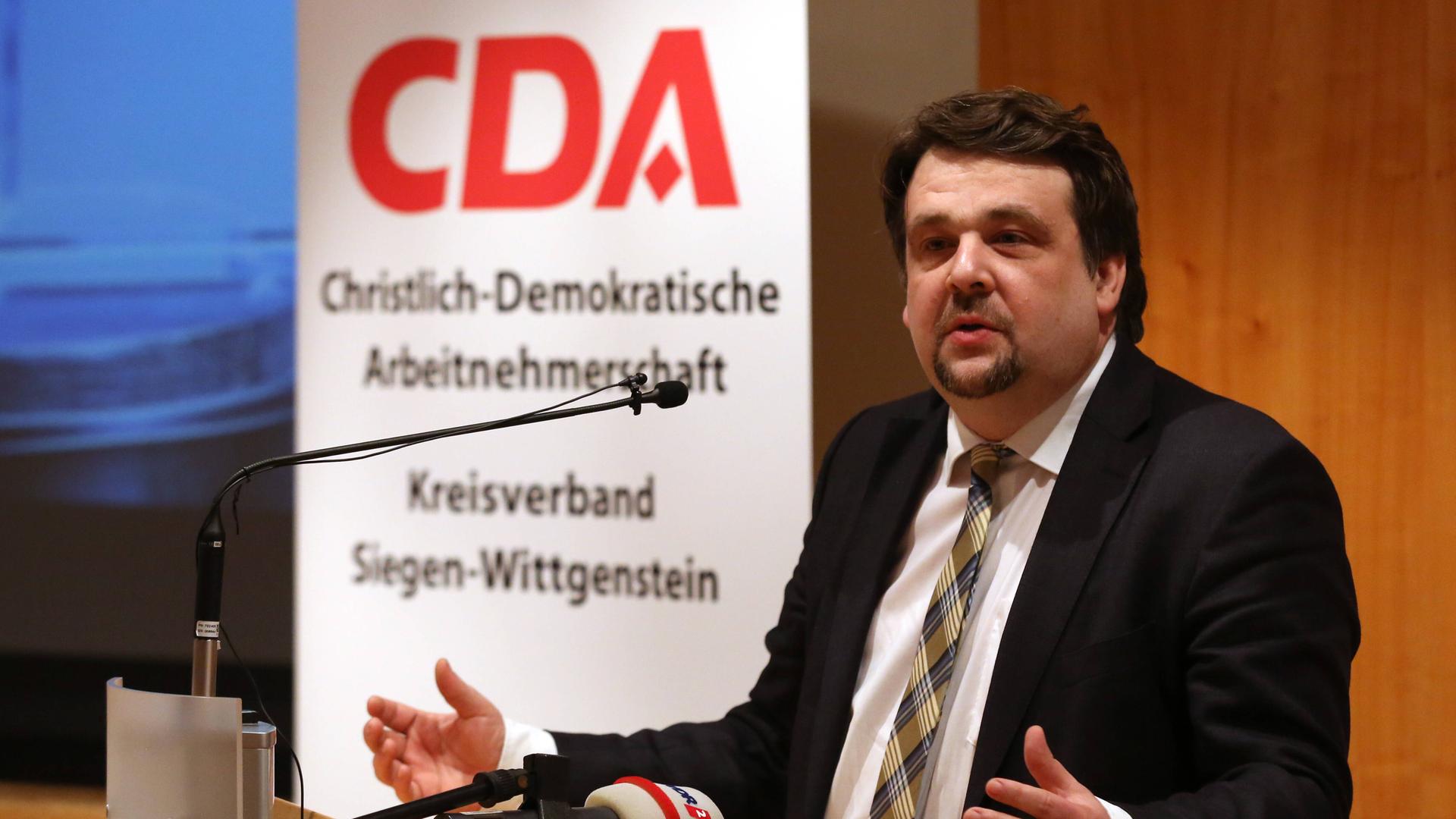 Dennis Radtke, MdEP, Stellv. CDU-Bundesvorsitzender, Landesvorsitzender NRW CDA,  am 10.02.2020 in Siegen

