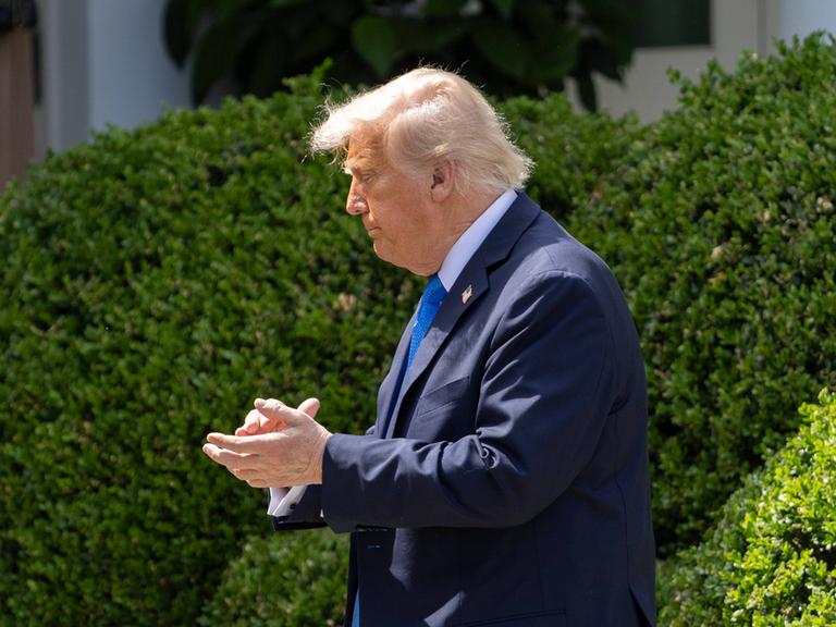 US-Präsident Donald Trump vor dem Weißen Haus
