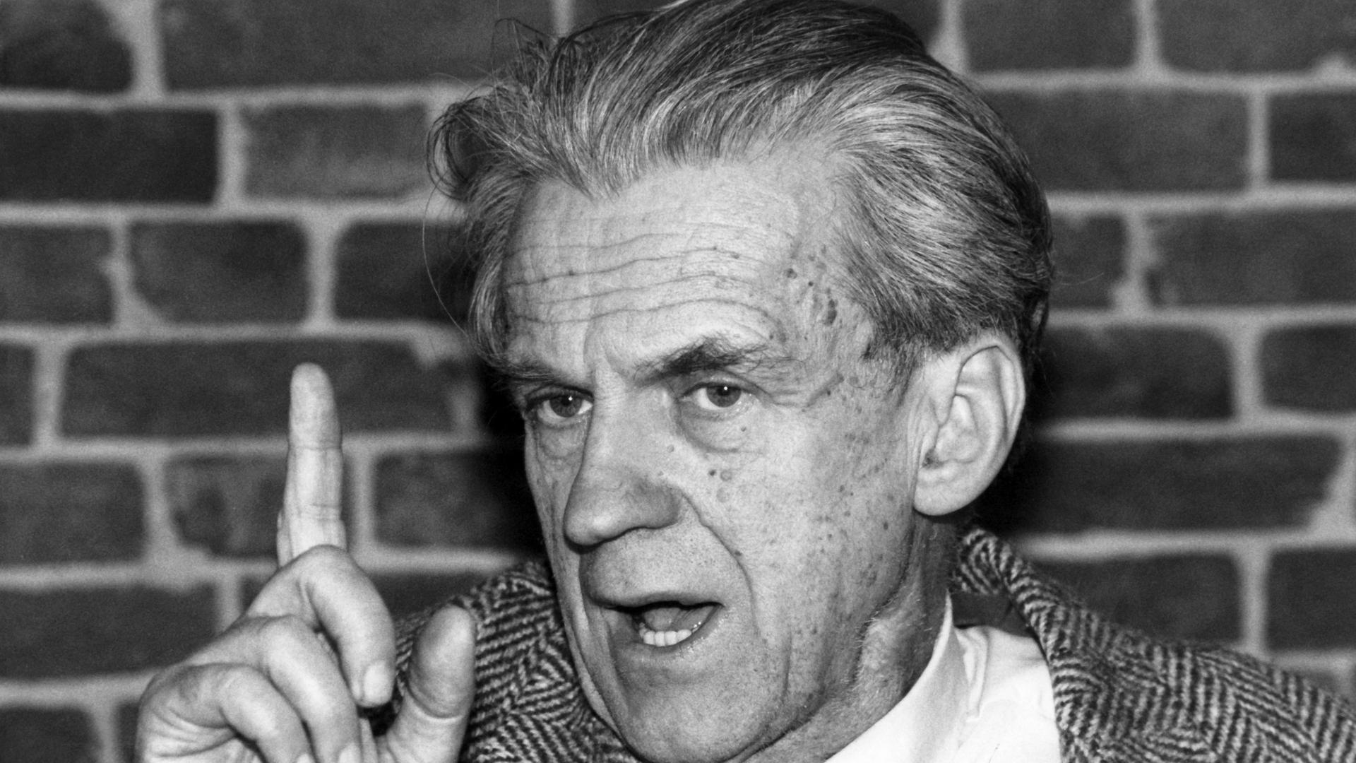 Der Literaturwissenschaftler, Schriftsteller und Kritiker Walter Jens (1923  - 2013) in einer Aufnahme aus dem  1991.