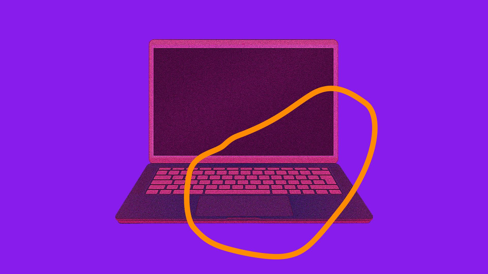 Das Bild zeigt einen stilisierten Laptop.