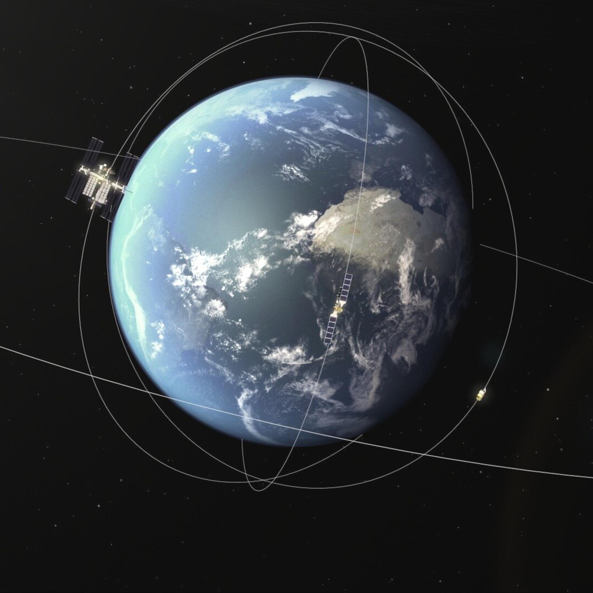 Satelliten im All - Auf tausenden Umlaufbahnen um die Erde