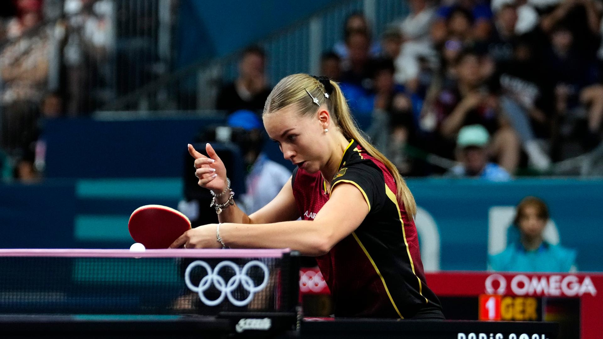 Annett Kaufmann aus Deutschland in Aktion bei den Olympischen Spielen in Paris. Annett Kaufmann aus Deutschland in Aktion bei den Olympischen Spielen in Paris.