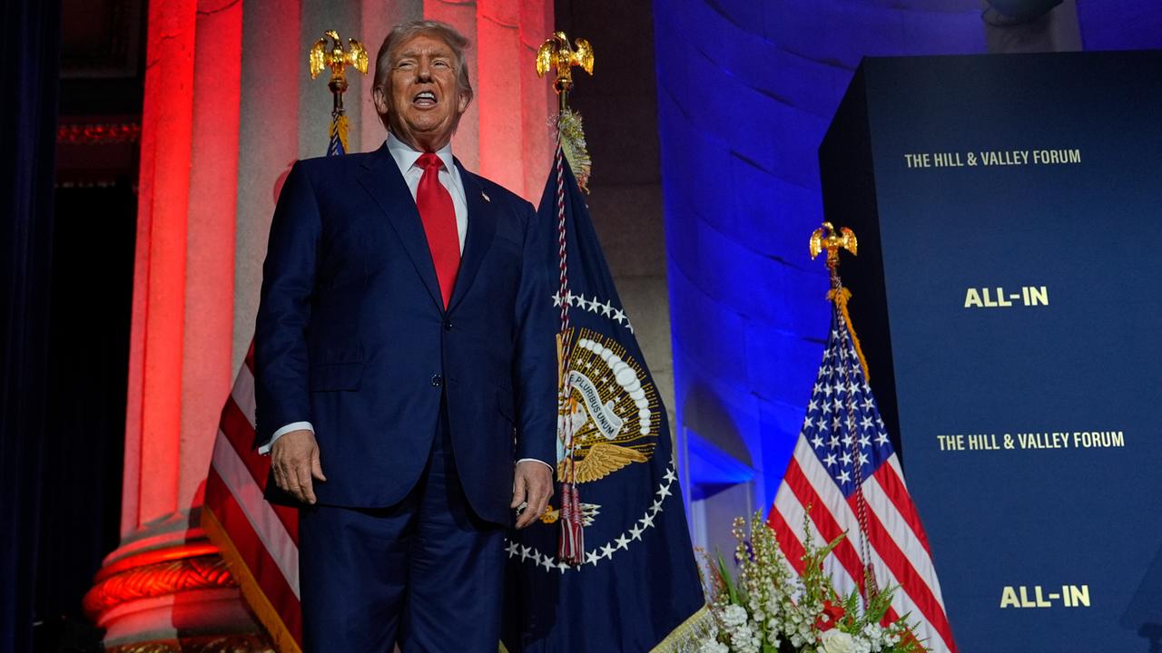 US-Präsident Donald Trump steht auf einer Bühne