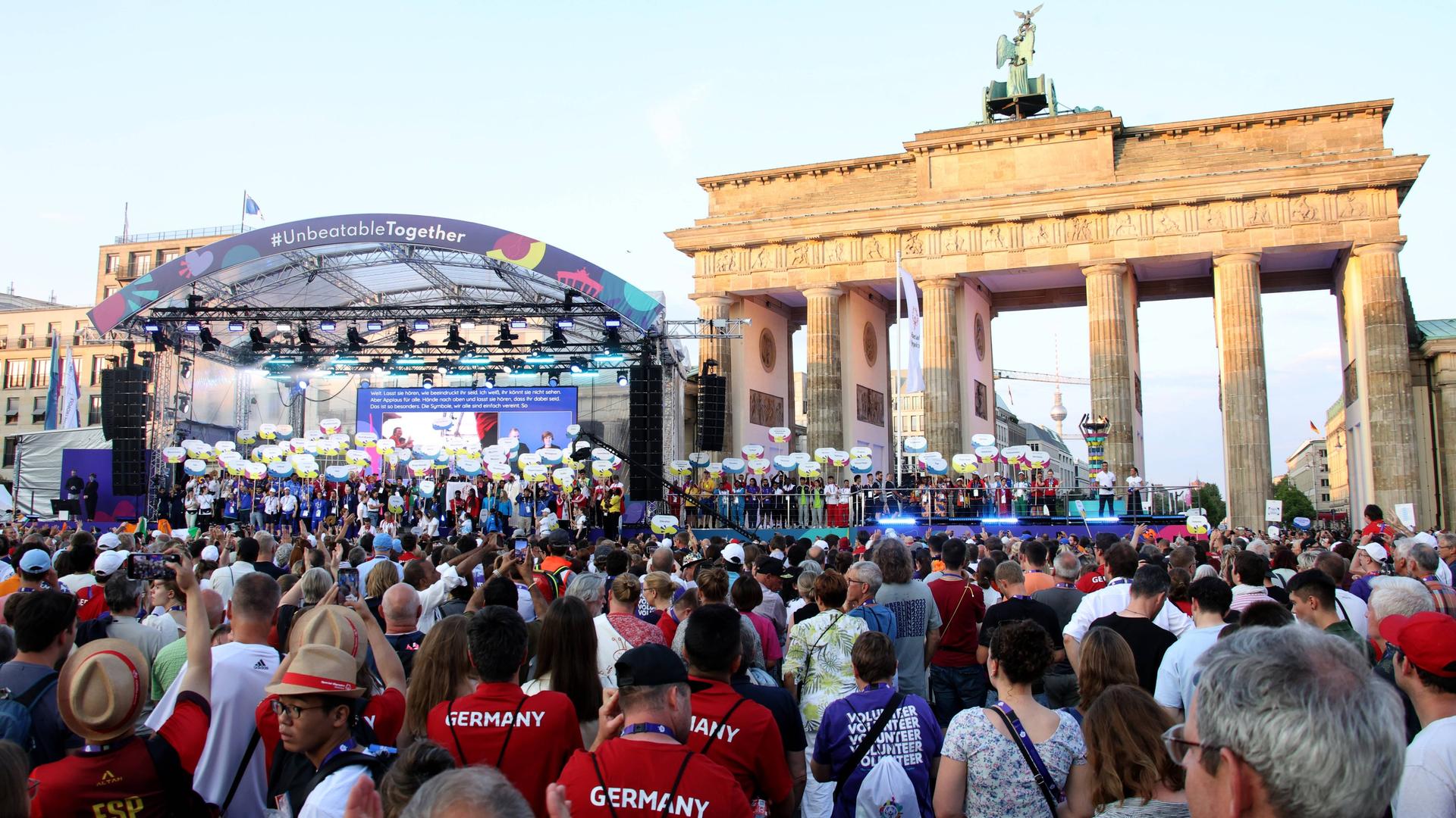 Abschlussfeier der Special Olympics am Brandenburger Tor Abschlussfeier der Special Olympics am Brandenburger Tor