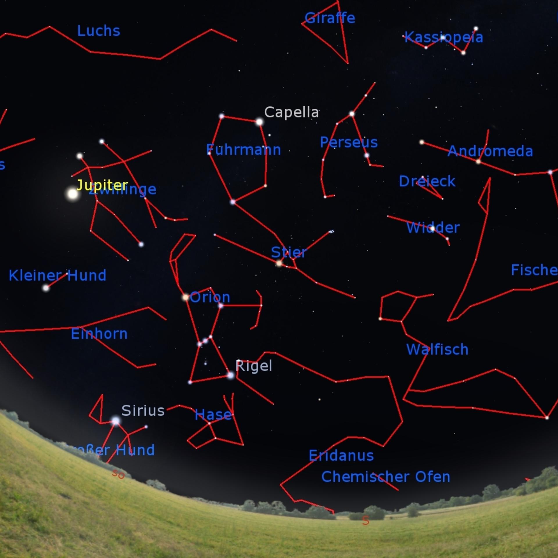 Sternschnuppen - Der Sternenhimmel im Dezember