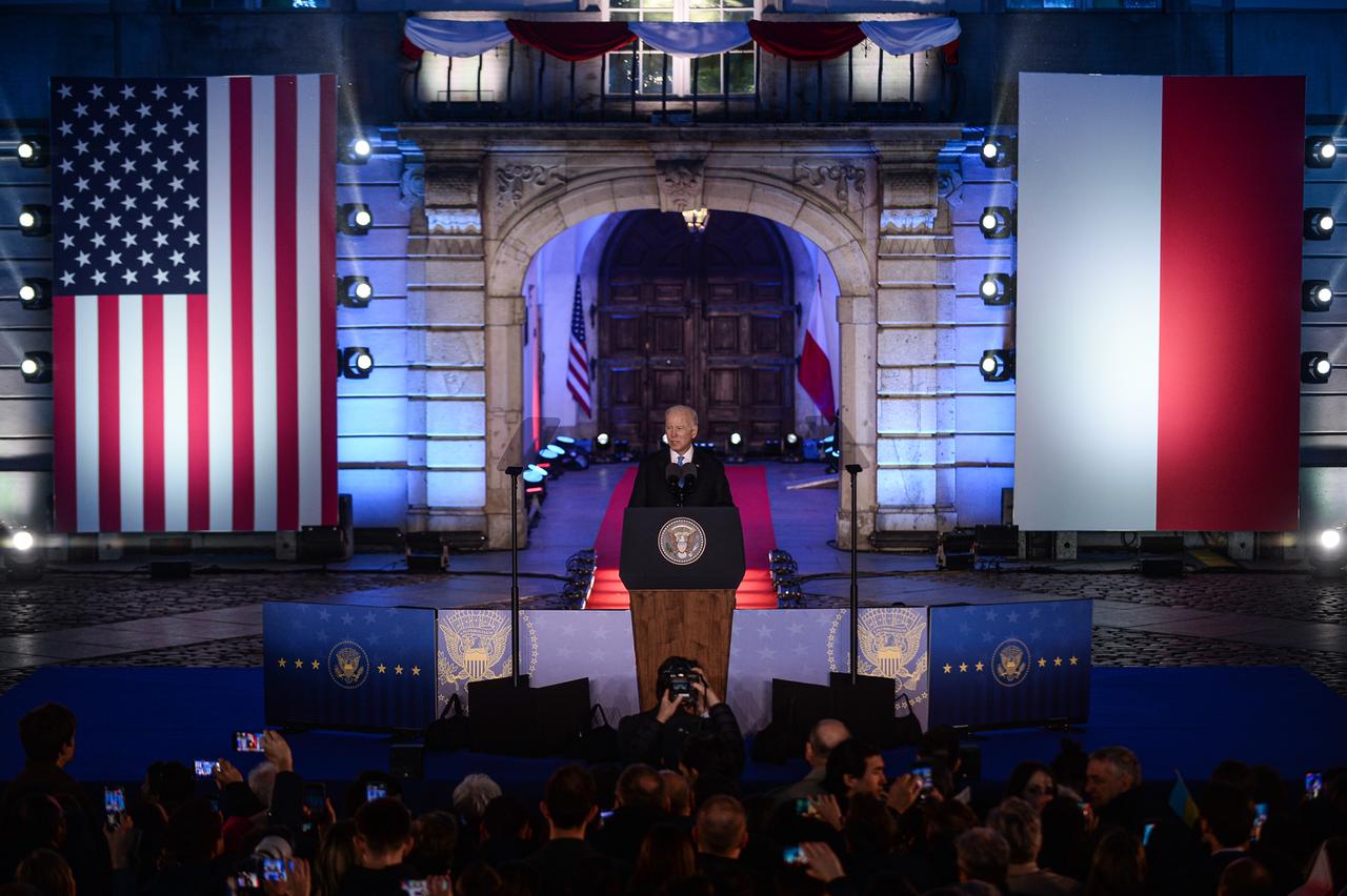 US-Präsident Joe Biden bei seinem Besuch in Polen. US-Präsident Joe Biden bei seinem Besuch in Polen.