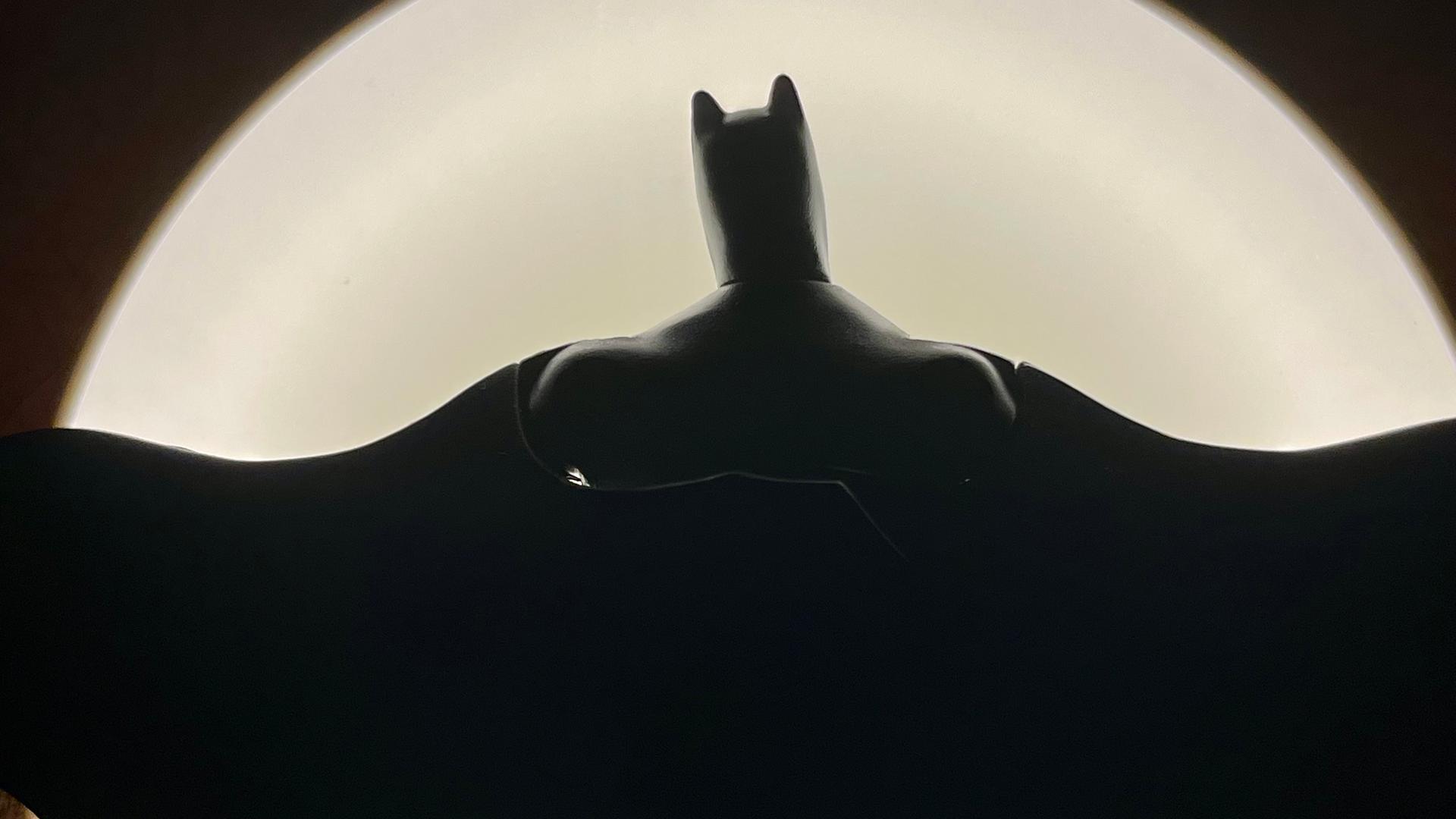 Silhouette der Superheldenfigur Batman
