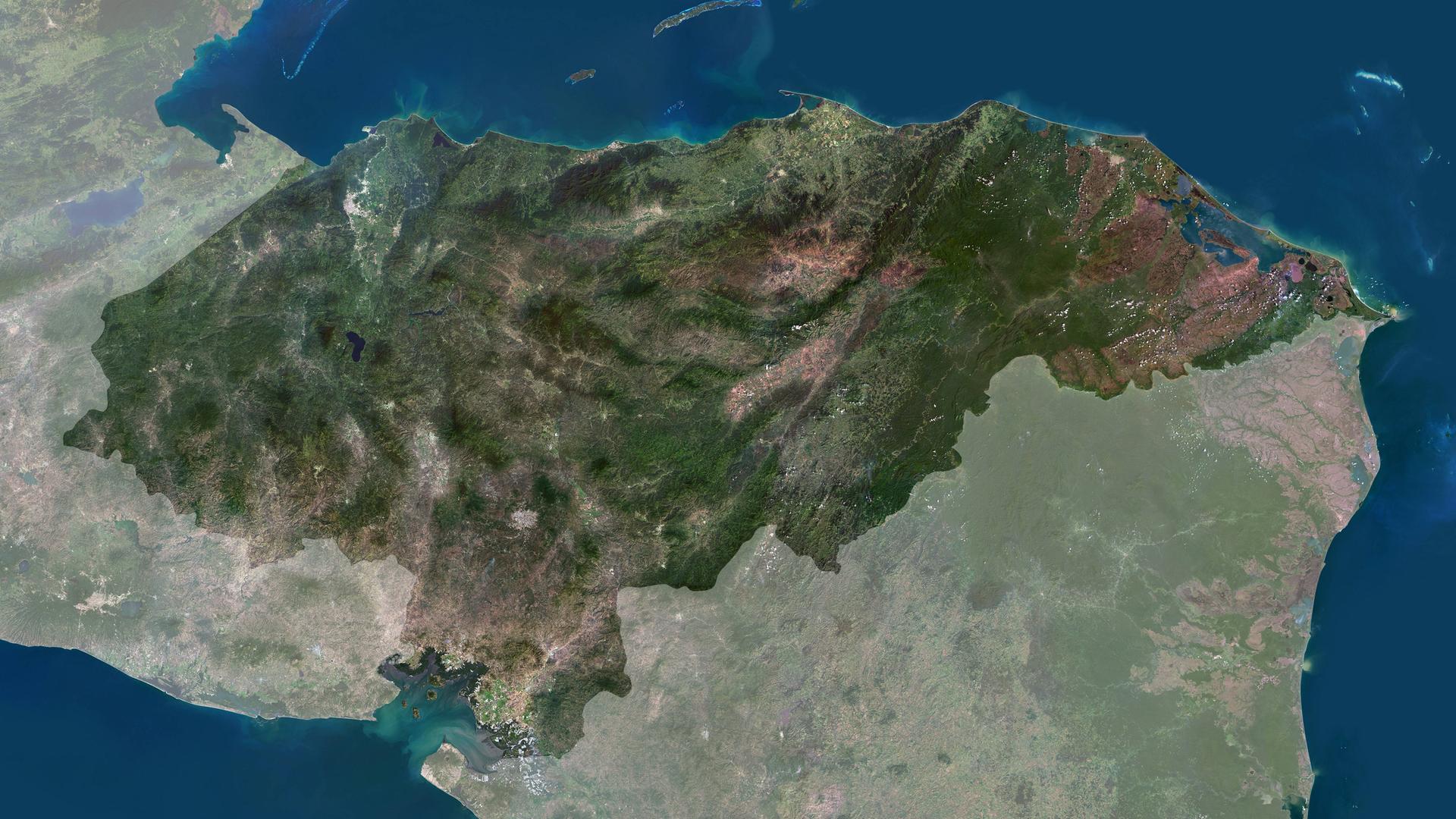 Luftaufnahme von Honduras.