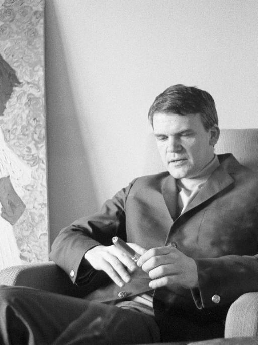 Czech-born writer Milan Kundera is seen in May 1968, in Prague, Czechoslovakia. (CTK Photo/Pavel Vacha) ***EDITORIAL USE ONLY***
