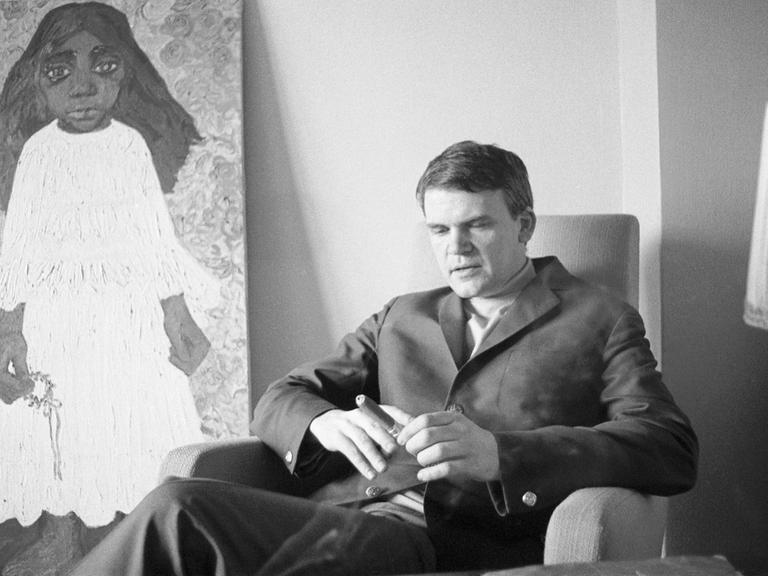 Czech-born writer Milan Kundera is seen in May 1968, in Prague, Czechoslovakia. (CTK Photo/Pavel Vacha) ***EDITORIAL USE ONLY***
