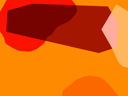 Das Bild zeigt freie Formen als graphische Elemente in den Farben orange, gelb und rot