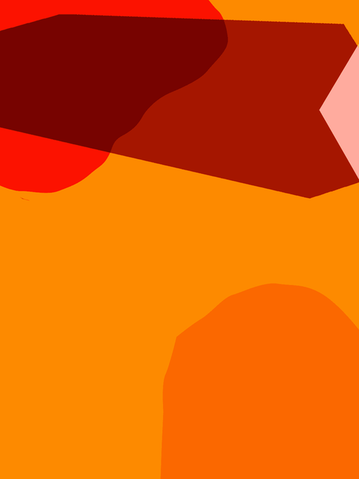 Das Bild zeigt freie Formen als graphische Elemente in den Farben orange, gelb und rot