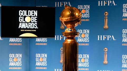 Die Bühne für die Golden Globe Verleihung.  