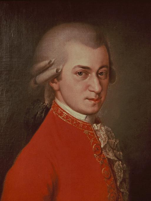 Ein Gemälde von Barbara Kraft zeigt den Komponisten Wolfgang Amadeus Mozart