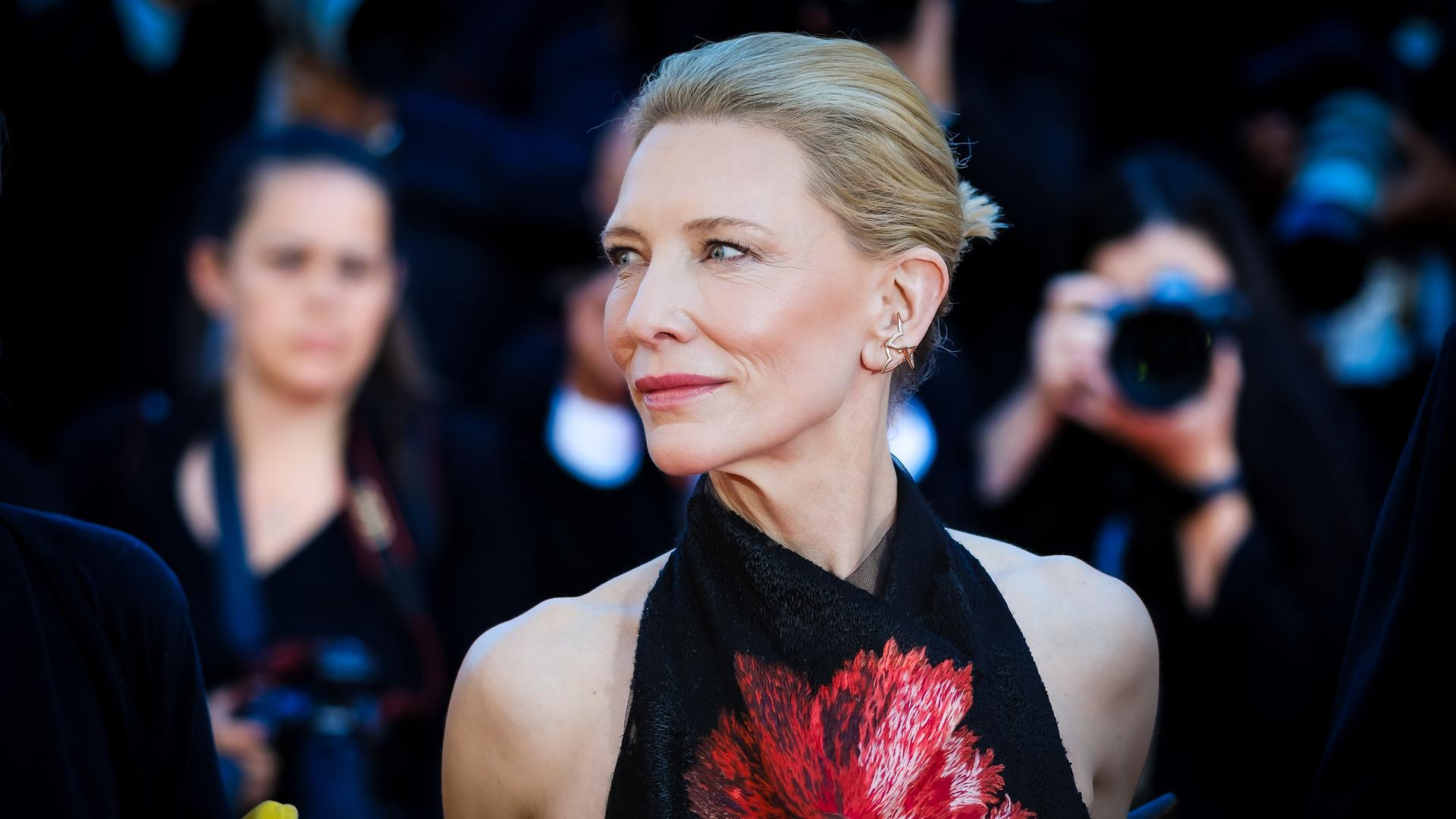 Cate Blanchett auf dem roten Teppich für „Garance“ während der 79. Filmfestspiele von Cannes am Sonntag, dem 17. Mai 2026, im Palais des Festivals in Cannes.