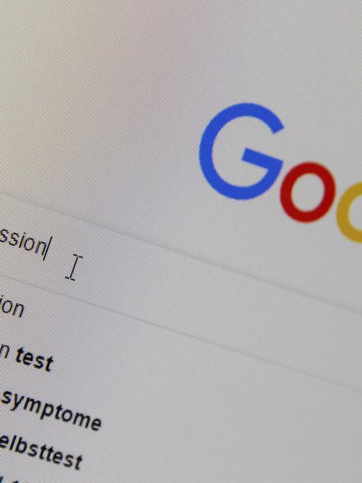 Browserfenster der Suchmaschine Google mit Suchbegriff Depression, Deutschland