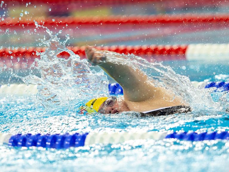 Schwimmerin Michaela Klocker bei den Special Olympics World Games in Abu Dhabi 2019