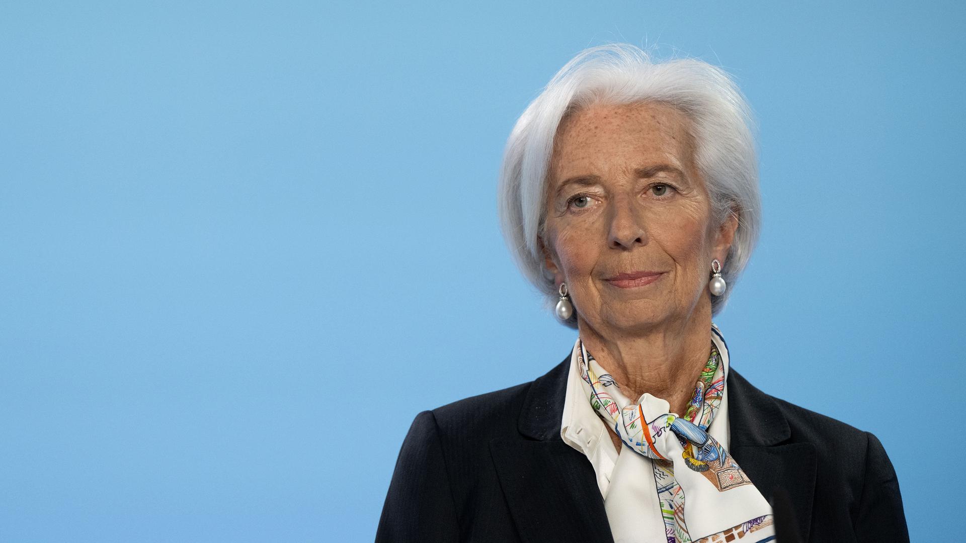 Porträt der EZB-Präsidentin Christine Lagarde.