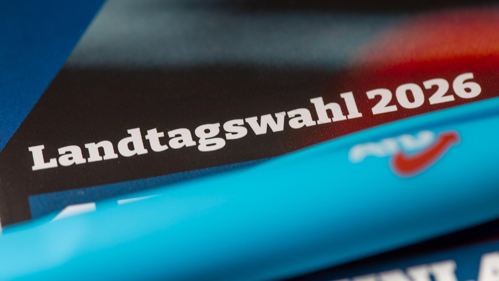 Flyer der AfD mit Text Landtagswahl 2026 (Symbolbild) Flyer der AfD mit Text Landtagswahl 2026 (Symbolbild)