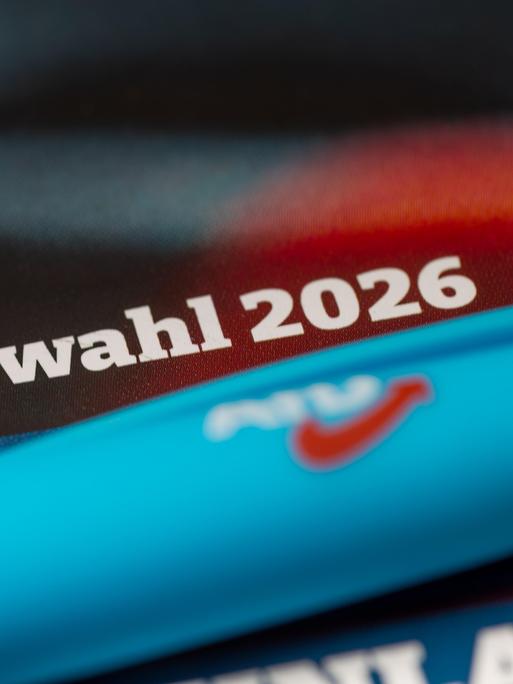 Flyer der AfD mit Text Landtagswahl 2026 (Symbolbild)