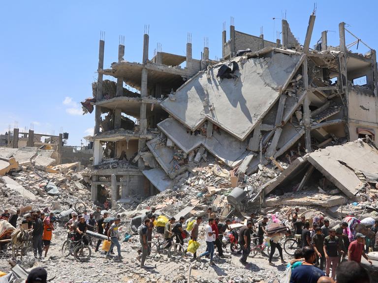 Zerstörte Gebäude im Gazastreifen.