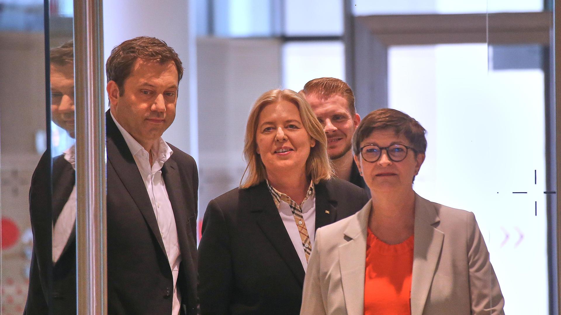 SPD-Spitze im Mai 2025: Lars Klingbeil, Bärbel Bas, Tim Klüssendorf, Saskia Esken (v.l.n.r.)