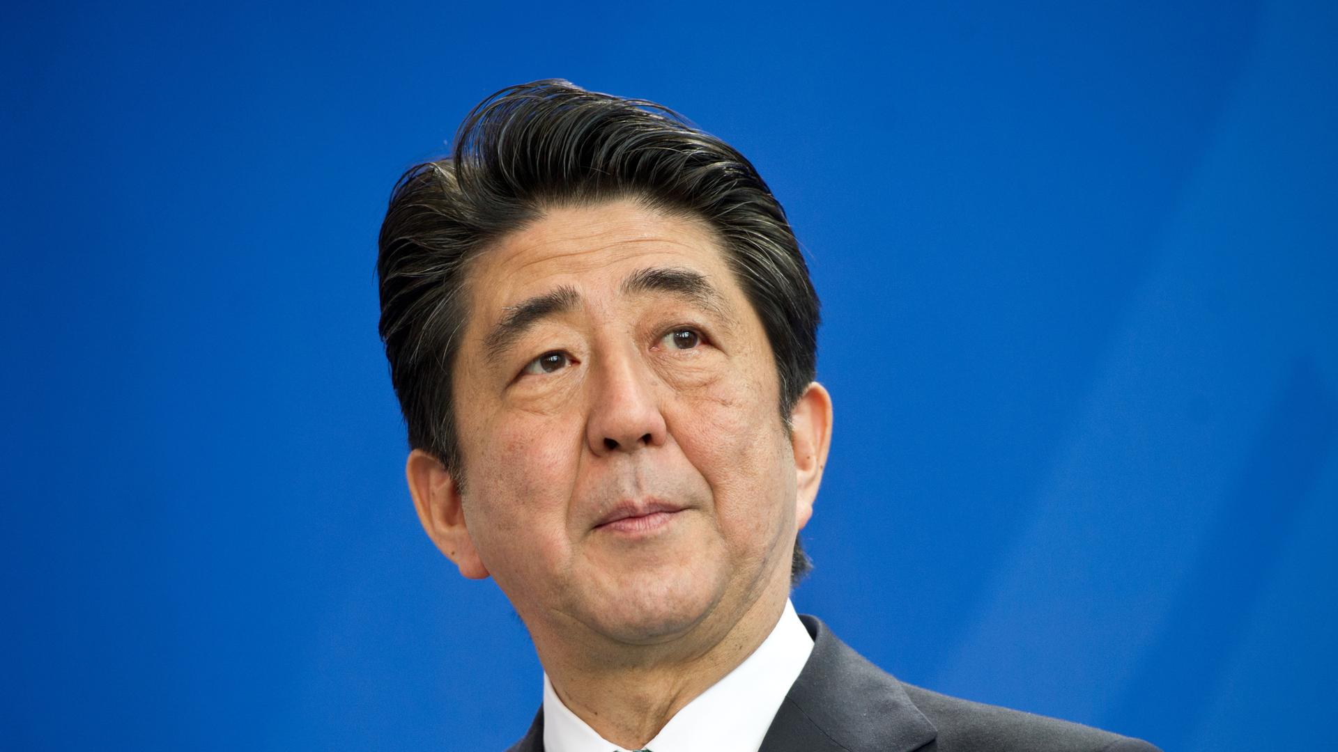 Archivfoto des früheren japanischen Premiers Shinzo Abe. Archivfoto des früheren japanischen Premiers Shinzo Abe.