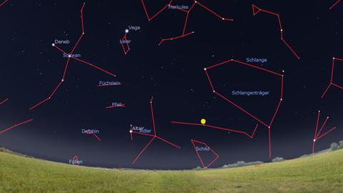 Noch steht Gliese 710 völlig unscheinbar im Sternbild Schlange. Aber „bald“ wird er heller als Vega leuchten. 