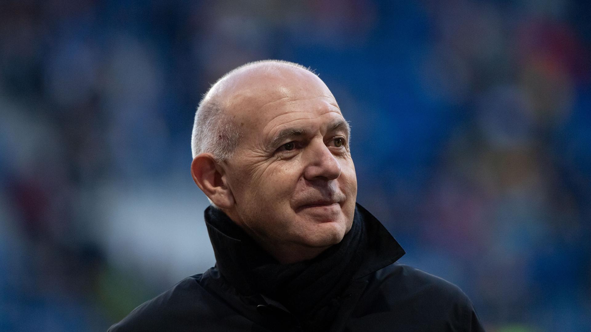 DFB-Präsident Bernd Neuendorf während des Länderspiels der der deutschen Nationalmannschaft der Frauen gegen Wales