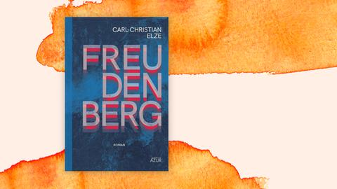 Der Buchtitel "Freudenberg" steht in großen roten Buchstaben auf einem blau gescheckten Hintergrund