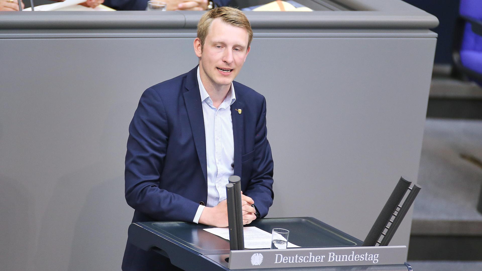 Truels Reichardt, SPD, spricht im Bundestag 