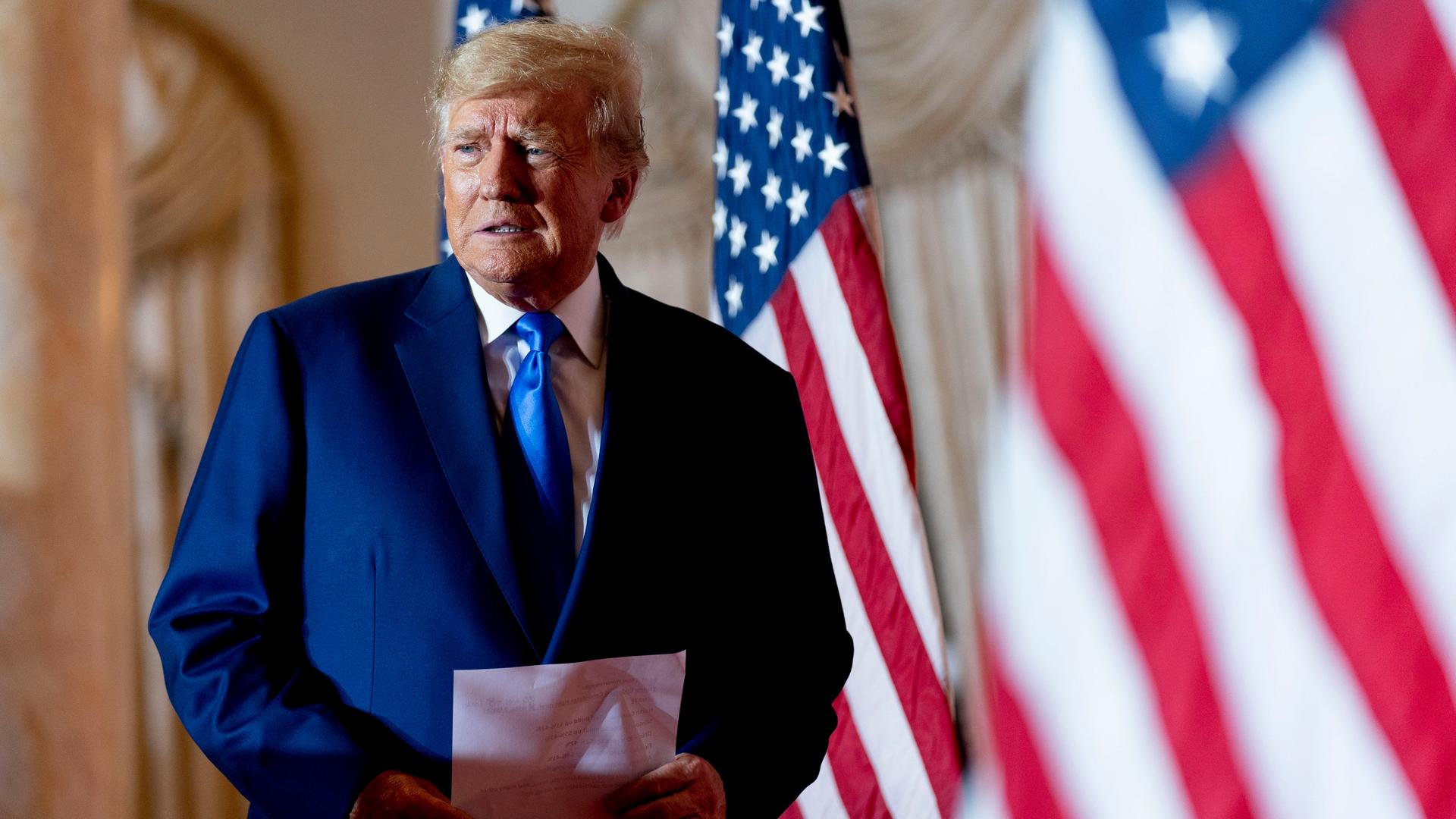Ex-Präsident Donald Trump am Tag der Midterm Elections im November 2022 Ex-Präsident Donald Trump am Tag der Midterm Elections im November 2022