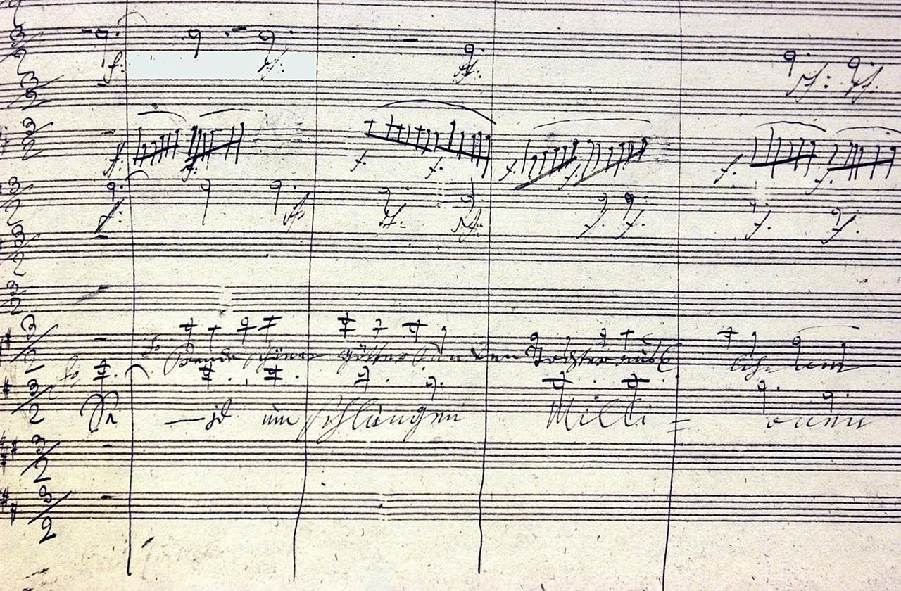 Faksimile der Neunten Sinfonie von Ludwig van Beethoven 
