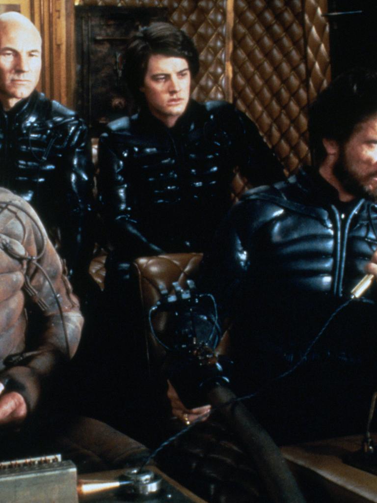 Szene aus dem Film "Dune" von 1984: Max von Sydow, Patrick Stewart, Kyle MacLachlan und Jürgen Prochnow (v.l.n.r.)