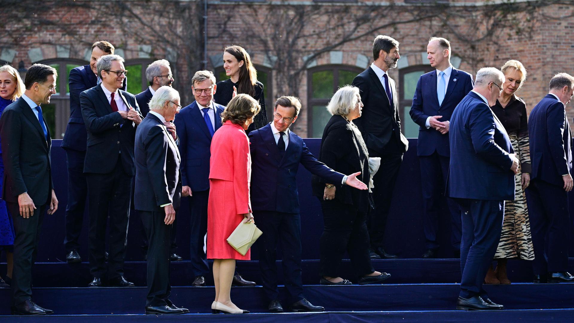 NATO-Generalsekretär Rutte begrüßt die Teilnehmer des Außenministertreffens in Schweden. NATO-Generalsekretär Rutte begrüßt die Teilnehmer des Außenministertreffens in Schweden.