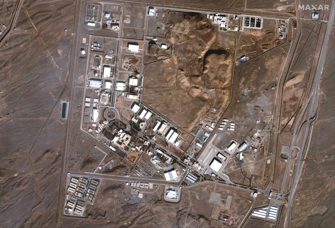 Satellitenaufnahme der Atomanlage Natans im Iran aus Januar 2025 Satellitenaufnahme der Atomanlage Natans im Iran aus Januar 2025