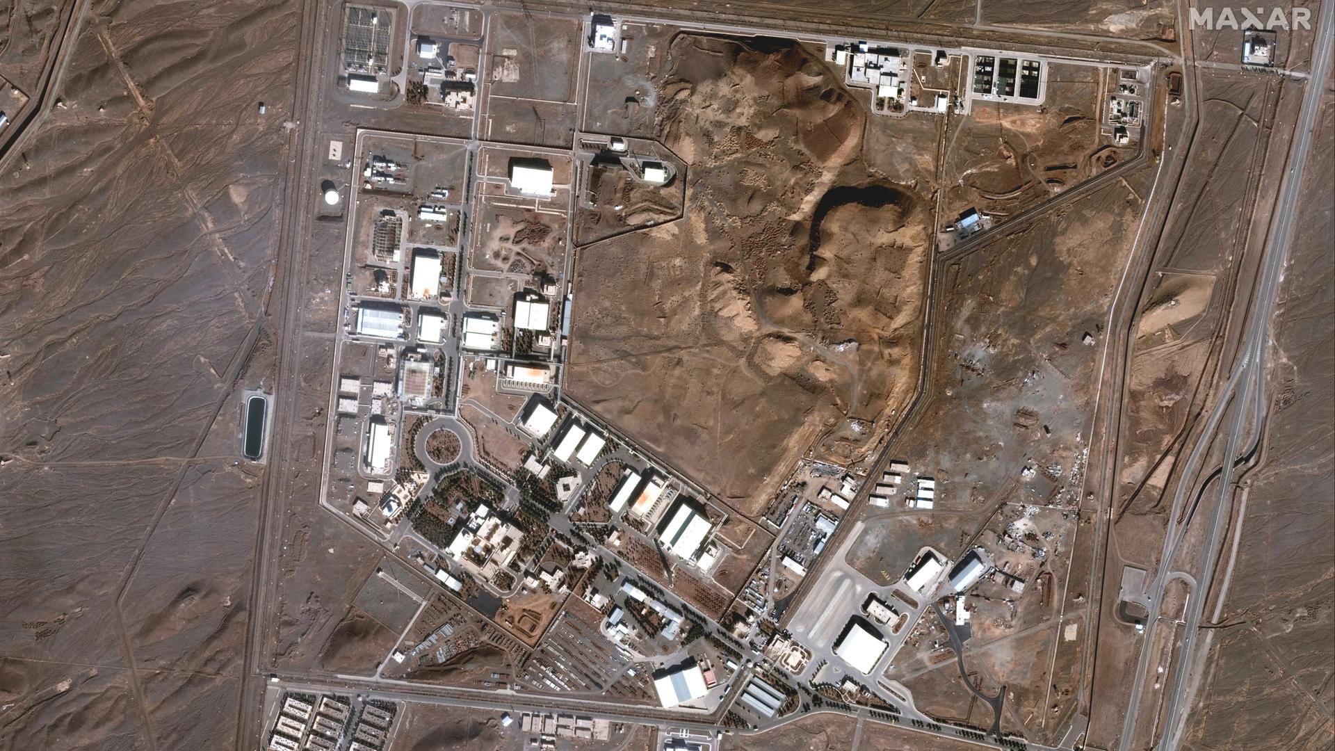 Satellitenaufnahme der Atomanlage Natanz im Iran aus Januar 2025