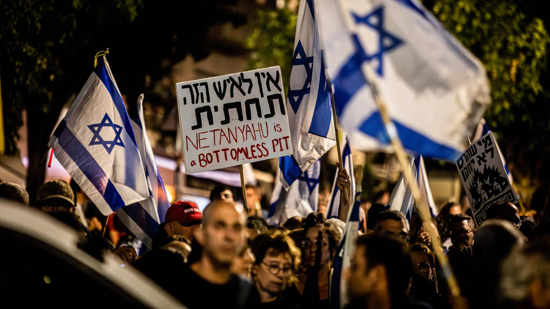 Proteste gegen Premier Benjamin Netanjahu in Jerusalem. 