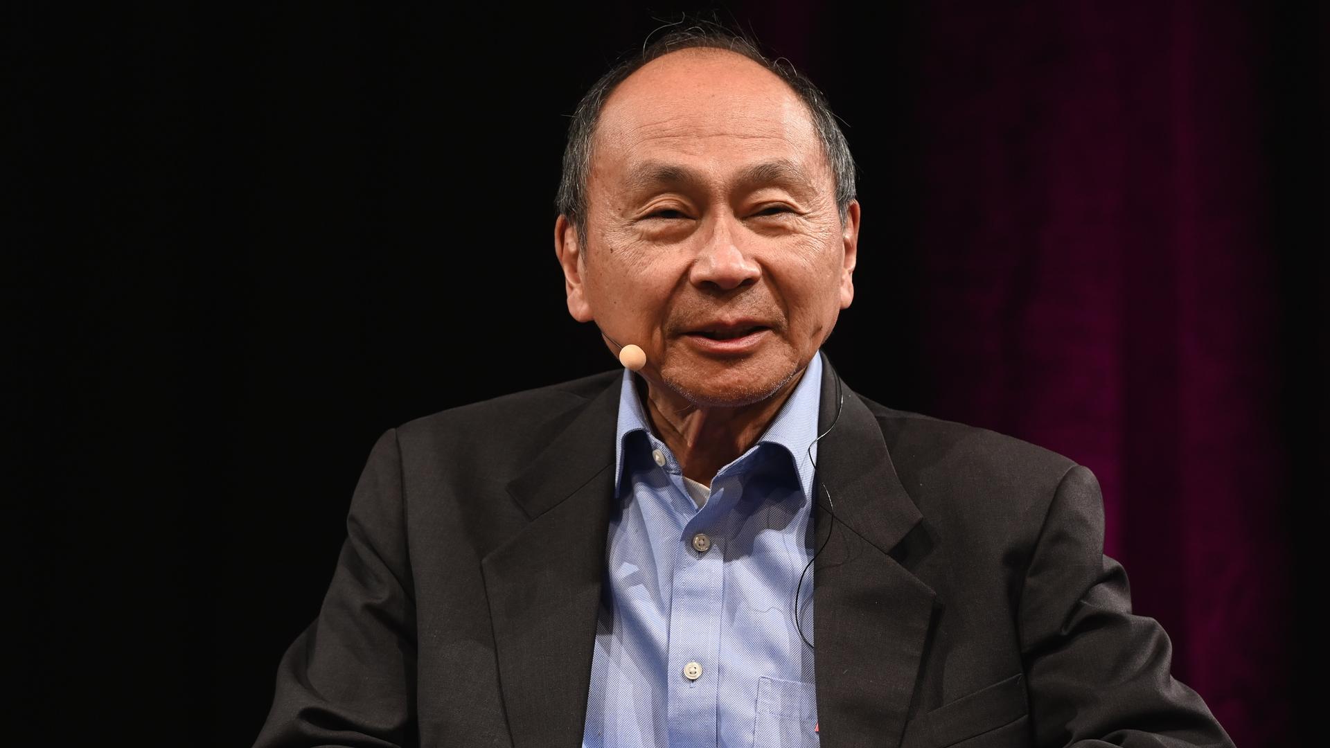 Der US-amerikanische Politikwissenschaftler Francis Fukuyama auf der Bühne der Lit Cologne.