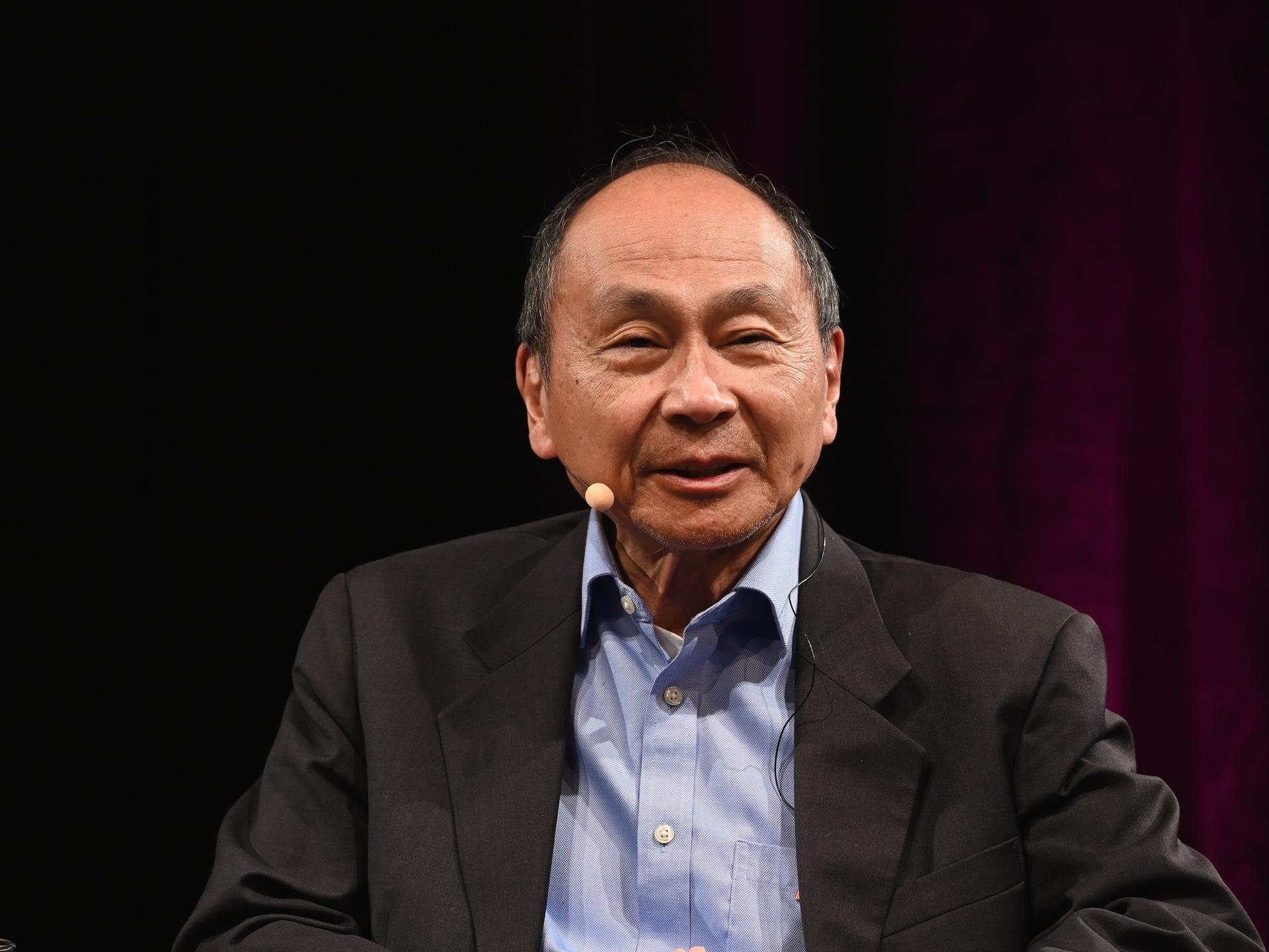 Der US-amerikanische Politikwissenschaftler Francis Fukuyama auf der Bühne der Lit Cologne.