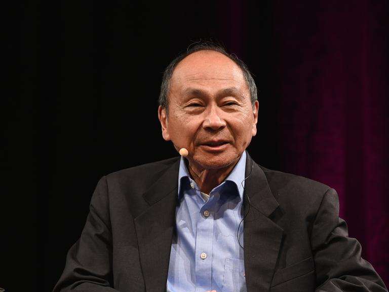 Der US-amerikanische Politikwissenschaftler Francis Fukuyama auf der Bühne der Lit Cologne.