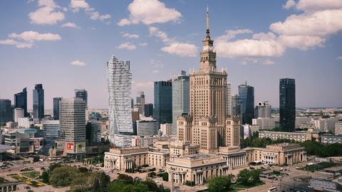 Der Kultur- und Wissenschaftspalast in Warschau. Der Kultur- und Wissenschaftspalast in Warschau.