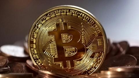 Eine Bitcoin Münze