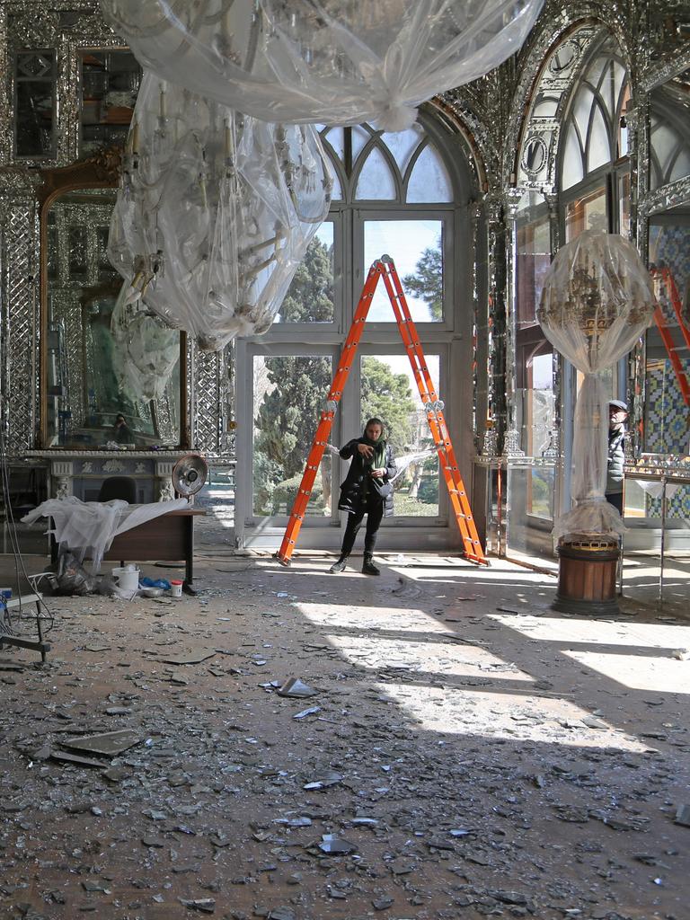 Der historische Golestan-Palast, UNESCO-Weltkulturerbe, wurde bei Angriffen Israels und der Vereinigten Staaten auf die iranische Hauptstadt Teheran am 3. März 2026 beschädigt.